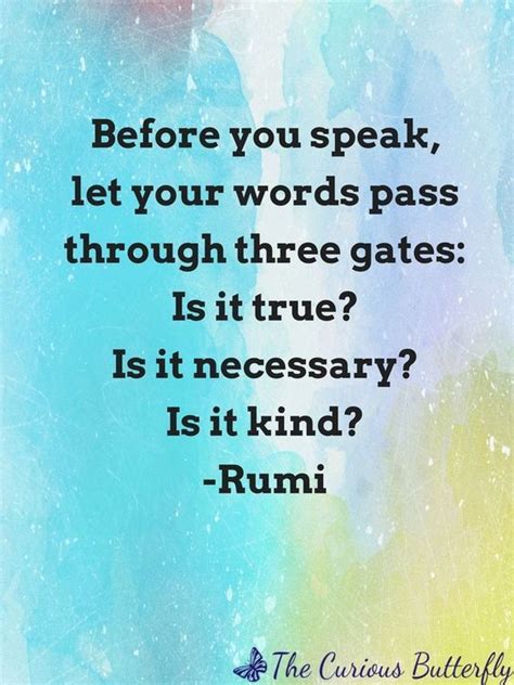 A Quote That Reads Before You Speak Let Your Words Pass Through Three