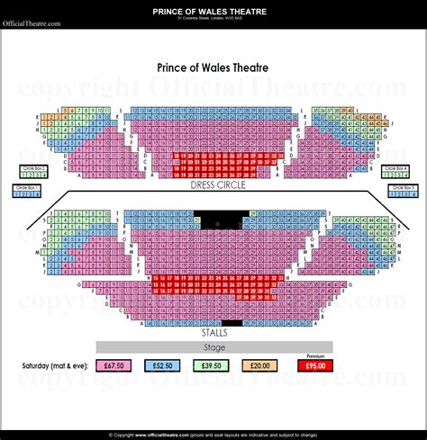 Prince Of Wales Theatre London Seat Map And Prices For The Book Of Mormon