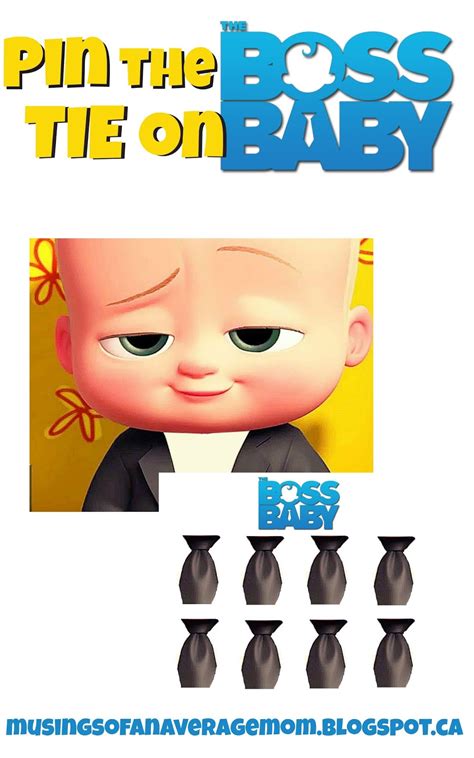 Musings Of An Average Mom Pin The Tie On Boss Baby