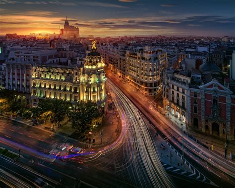 Download Cityscape Building Time Lapse Night Spain Street Man Made