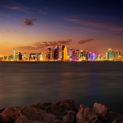 Doha City Wallpaper 4k Qatar Skyline Cityscape
