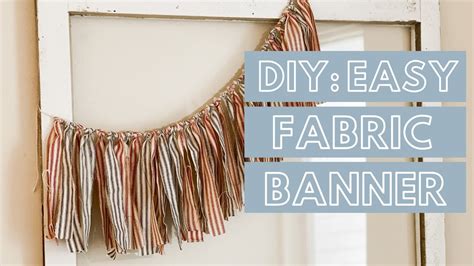How To Make An Easy Diy Fabric Banner Easy No Sew Crafts Tutorial