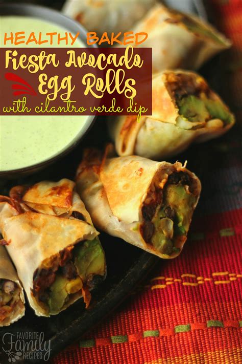 Meanwhile, add all the sauce ingredients to a blender or food processor and pulse until smooth. Healthy Baked Fiesta Avocado Egg Rolls - favfamilyrecipes