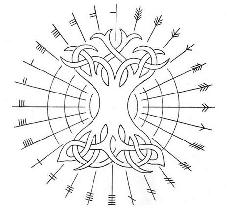 Ogham Of The Druids Jackelliot Ogham Alphabet Ogham Celtic Symbols