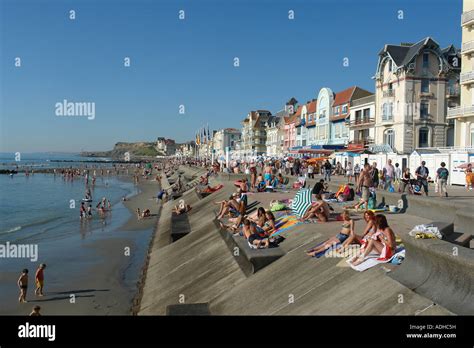 Seafront Of Wimereux Cote Dopale Pas De Calais France Stock Photo