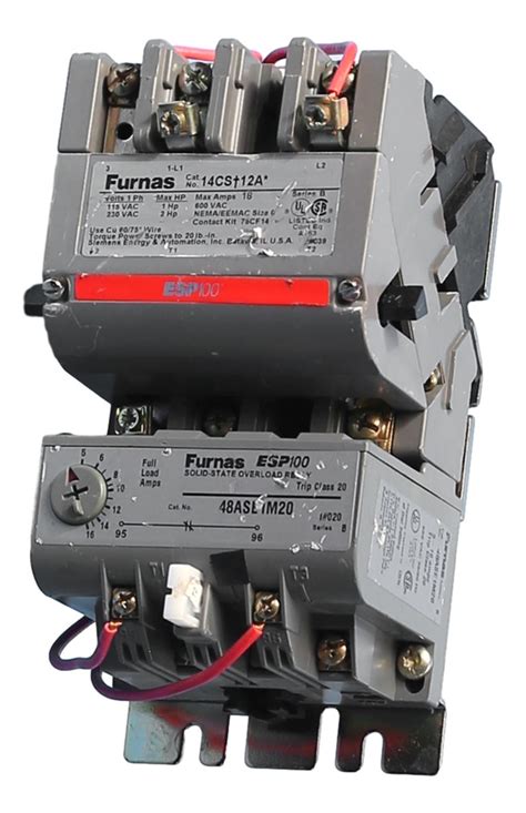 14cse12aa Furnas Size 0 Starter With Esp100 Overload Breaker Outlet