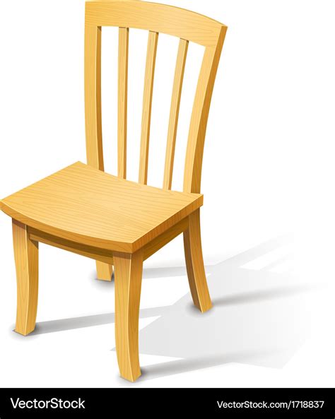 Wooden Chair Royalty Free Vector Image Vectorstock