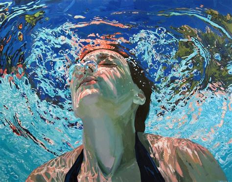 TRANH VẼ nghệ thuật vẽ tranh như ảnh chụp tranh vẽ người bơi dưới nước