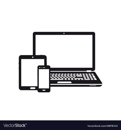Laptop Tablet And Smartphone Icons Royalty Free Vector Image