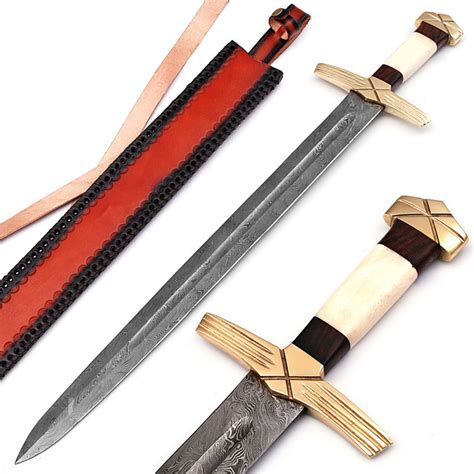 7th Century Damascus Steel Medieval Lang Saex Viking Sword