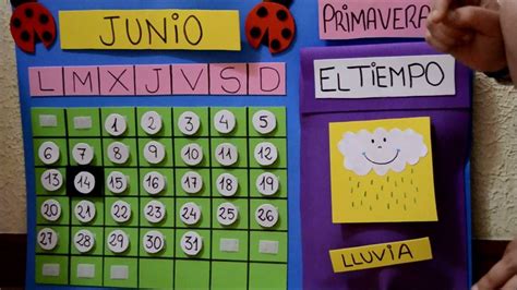 Calendario Infantil De Goma Eva Youtube Calendario Para Niños