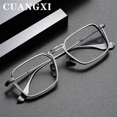 0°~ 500° Pure Titanium Retro Myopic Glasses Mens And Womens Same
