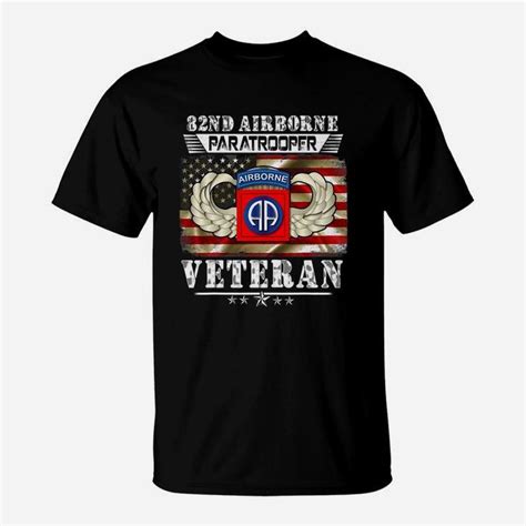 82nd Airborne Paratrooper Veteran T Shirt Seseable