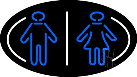 Restrooms Logo Animated Neon Sign Restroom Neon Signs Everything Neon