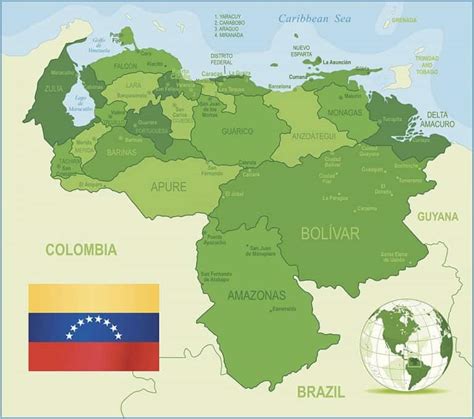 Mapas De Venezuela Mapas Políticos Físicos Mudos Para Descargar