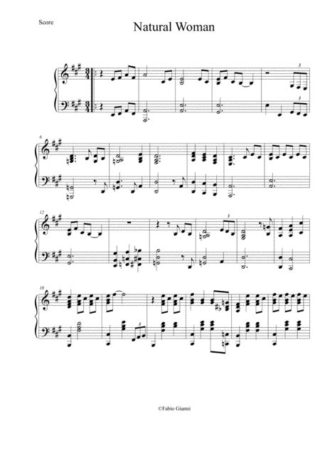 You Make Me Feel Like A Natural Woman Arr Pianoplayer Sheet Music Celine Dion Piano Solo