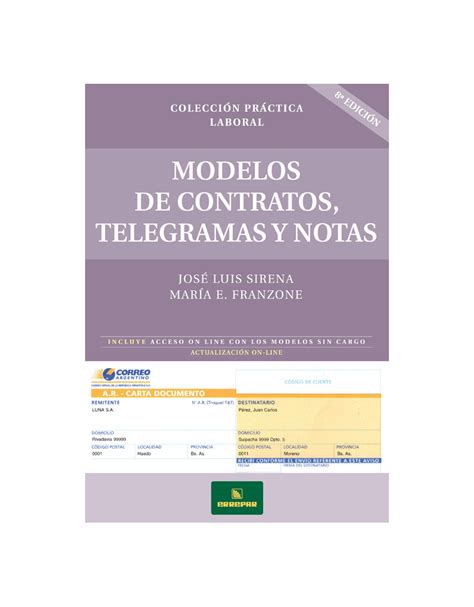 Modelos De Telegramas Y Notificaciones Laborales Contrato De Trabajo A