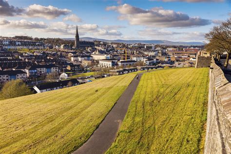 The Historic City Walls Of Derry Northern Ireland