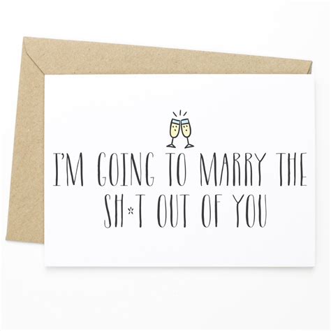 Funny Wedding Card Im Going To Marry The Sht Out Of Etsy