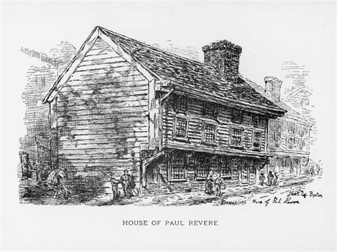 Paul Revere 1735 1818 Npaul Reveres House In North Square Boston