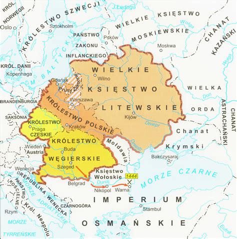 The Jagiellon Dynasty At Its Greatest Extent Early 16th Century R