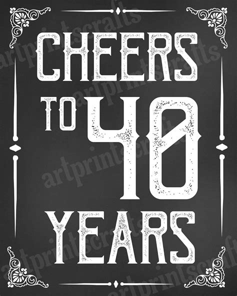40th birthday t cheers to 40 years birthday sign forty birthday 70th birthday ts custom