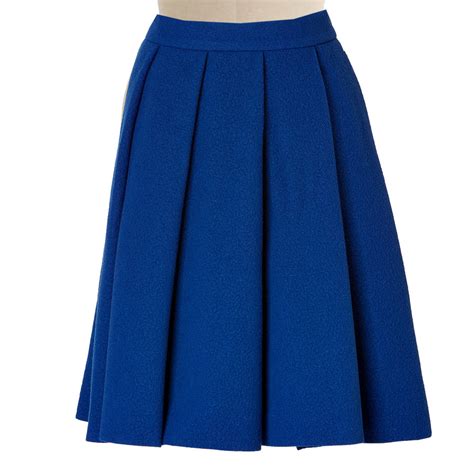 Blue Pleated Skirt Redskirtz