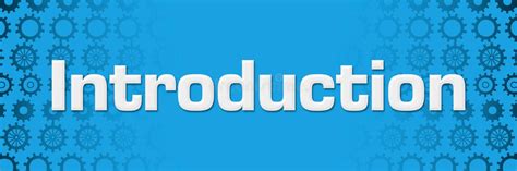 Introduction Blue Gears Background Horizontal Stock ...