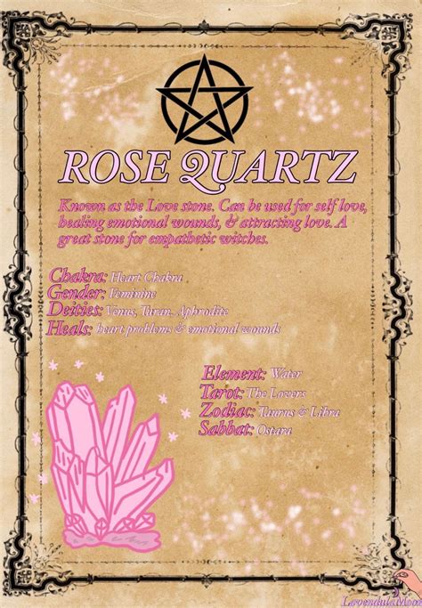 Lavendulamoon — Rose Quartz The Gemstone Of Love 💕 Which Gem Wiccan
