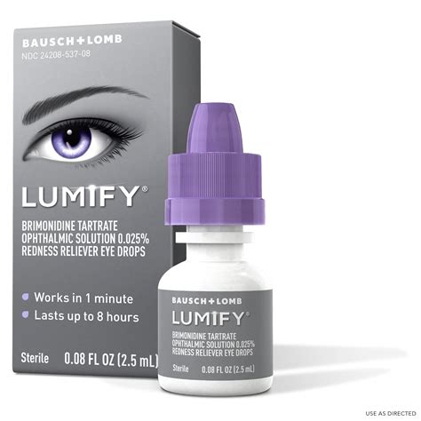 Lumify Redness Reliever Eye Drops Brimonidine Tartrate Ophthalmic
