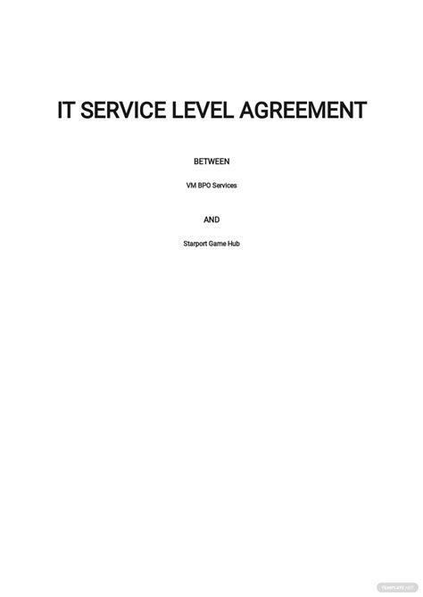 Open submenu (manage my account)manage my account. IT Service Level Agreement Template Free PDF - Word (DOC ...