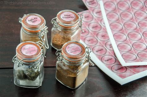 Free Printables Spice Jar Labels The Housewife Modern