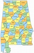 Alabama County Map City | County Map Regional City