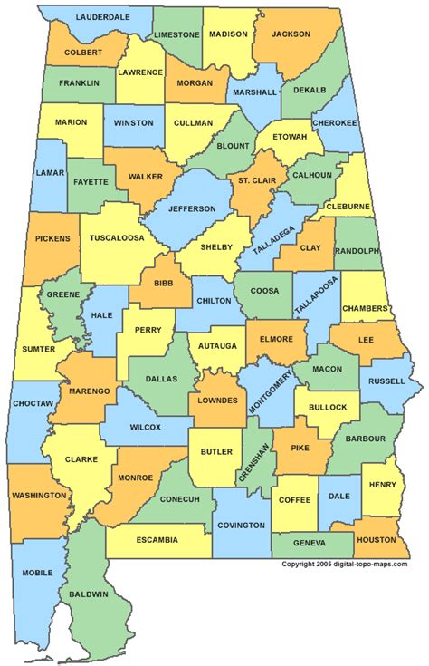 Cities Map Of Alabama