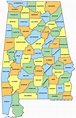 Alabama County Map City | County Map Regional City