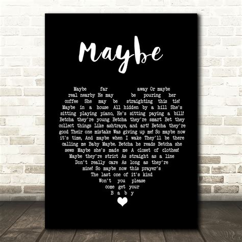 Annie Maybe Vinyl Record Song Lyric Quote Print Uk