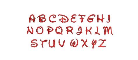 Walt Disney Font Embroidery Design Alphabet Number Monogram Etsy