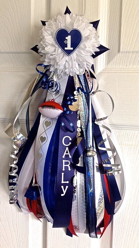 Blue Yellow And White Homecoming Mum Spirit Png Sublimation Texas