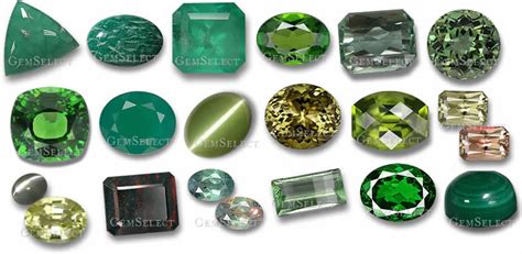 Green Gemstones List Of Green Precious And Semi Precious Gemstones