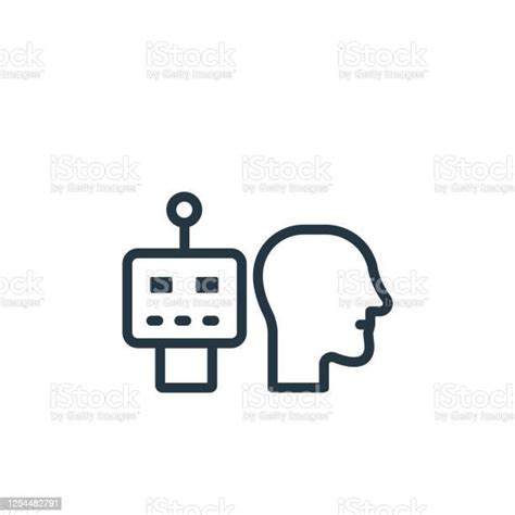 Robots And Humans Icon Thin Linear Robots And Humans Outline Icon