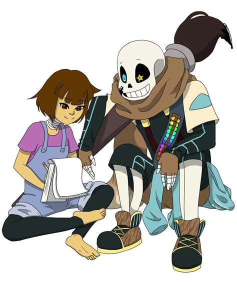 Ink Sans And Drawingtale Frisk By Michpajamaartist On