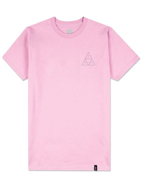 Huf Triple Triangle Puff T Shirt In Pink Dapper Street