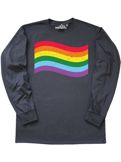 Inktastic Pride Flag In Grunge Long Sleeve T Shirt
