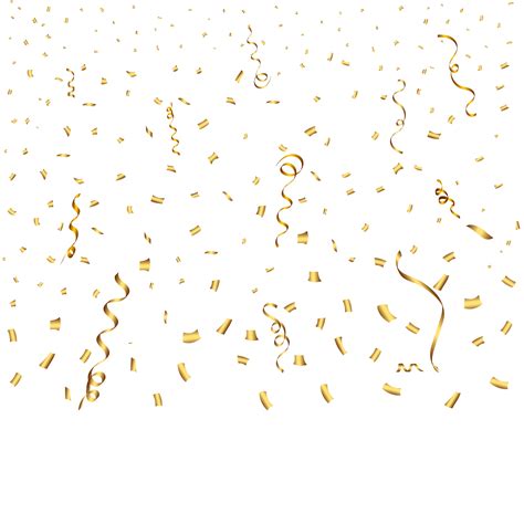 confetti png with golden ribbon for festival background confetti and ribbon falling background