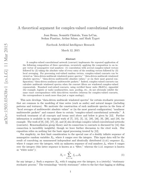 (PDF) A theoretical argument for complex-valued ...