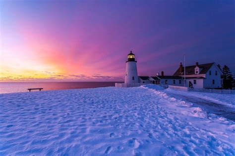 Lighthouse In Winter