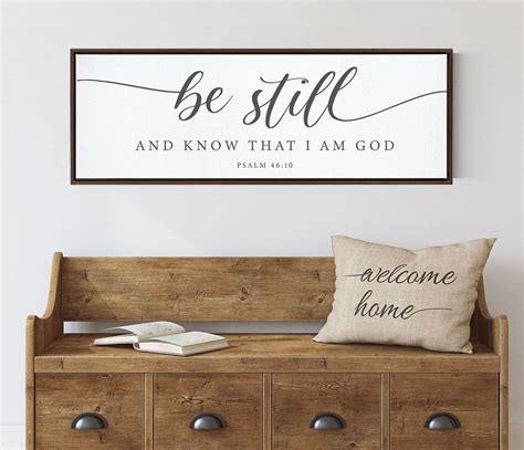 Be Still And Know Scripture Wall Art Psalm 4610 Christian Wall Decor Bible Verse Wall