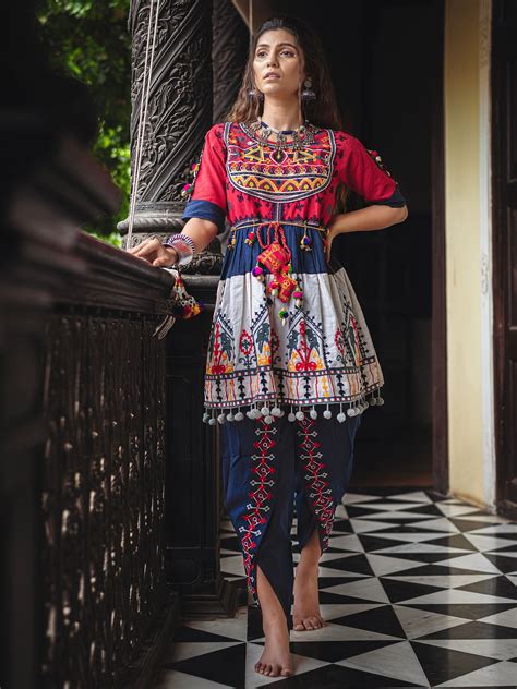 embroidered ethnic wear traditional gujarati mochi bharat garba dress id 23187154833