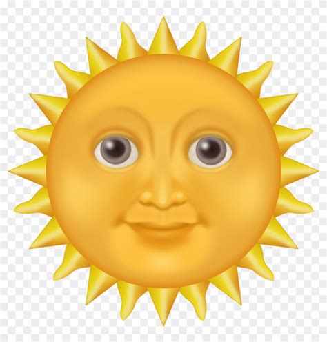 Sun Clipart Emoji Sun With Face Emoji Free Transparent Png Clipart