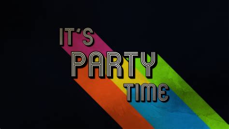 Its Party Time Wallpaper 4k Black Background Colorful